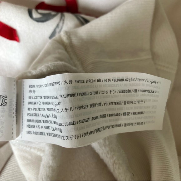 Abercrombie Kids White Popover Hoodie Size 9 10 Bows Sweatshirt Legging Friendly - Picture 6 of 9